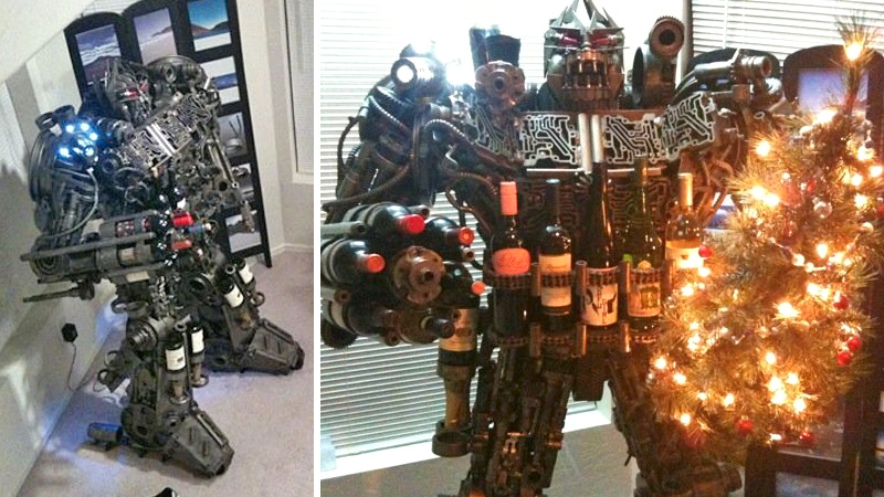 Illustration for article titled Can You Believe Someone's Selling This Life-Size, Hand-Made Transformers Wine Rack on Craigslist?